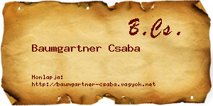 Baumgartner Csaba névjegykártya