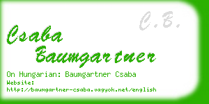 csaba baumgartner business card